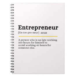 Cuaderno Definición de sustantivo emprendedor Motivación em