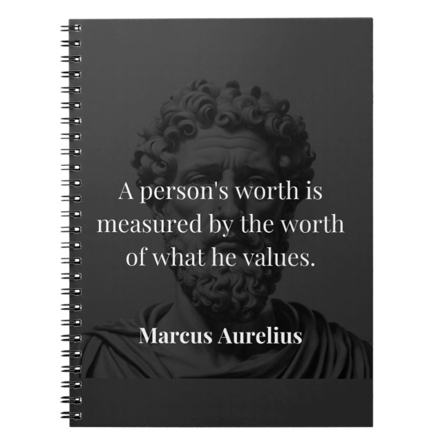 Cuaderno Definición de Valor: Marcus Aurelius en Valores (Frente)