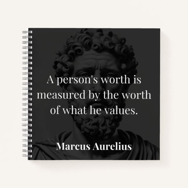 Cuaderno Definición de Valor: Marcus Aurelius en Valores (Anverso)