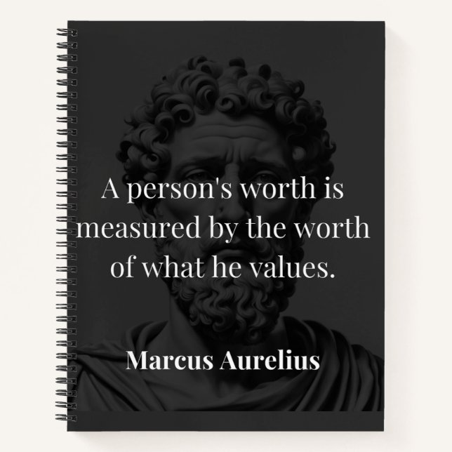 Cuaderno Definición de Valor: Marcus Aurelius en Valores (Anverso)