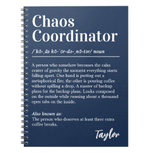 Cuaderno Definición divertida de Diccionario de Coordinador