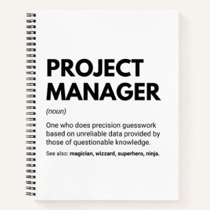 Cuaderno Definición divertida de gerente de proyecto