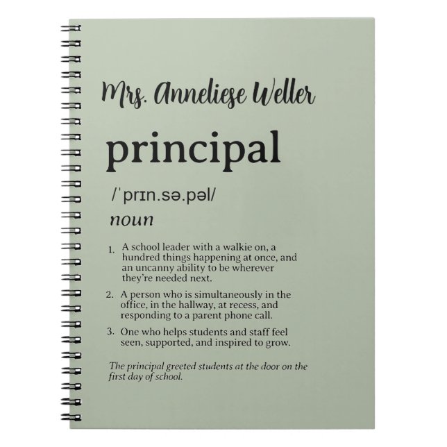 Cuaderno Definición Divertida Personalizada para Directores (Frente)