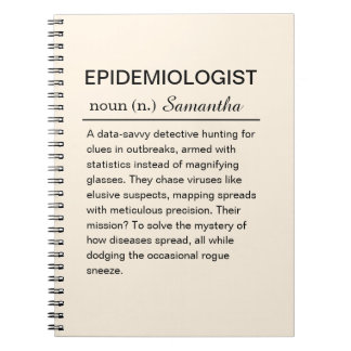Cuaderno Definición divertida y personalizada de epidemiólo