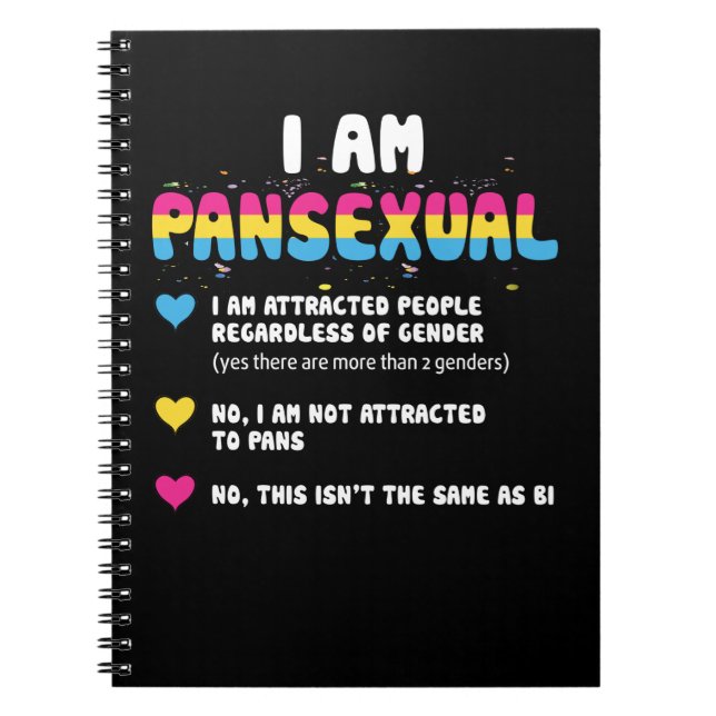 Cuaderno Definición pansexual - Gracioso orgullo gay LGBT (Frente)