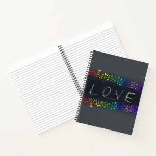 Cuaderno degradado de la palabra de amor de SlipperyJoe