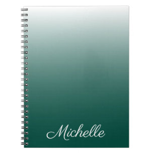 Cuaderno Degradado oscuro personalizado verde
