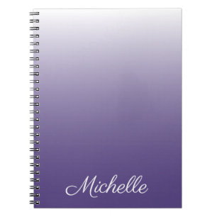 Cuaderno Degradado oscuro ultravioleta personalizado