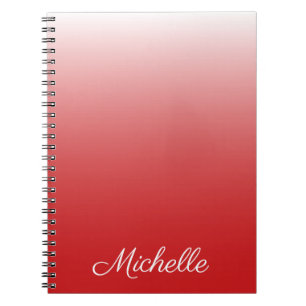 Cuaderno Degradado oscuro y rojo personalizado