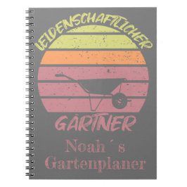 Cuaderno dein Name personalisierbares Design Gärtner