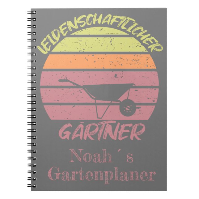 Cuaderno dein Name personalisierbares Design Gärtner (Frente)