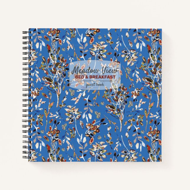 Cuaderno Deja Berries Blue Vacation Rental Guest Book (Anverso)