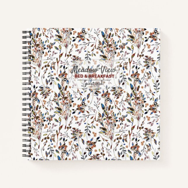 Cuaderno Deja Berries White Vacation Rental Guest Book (Anverso)