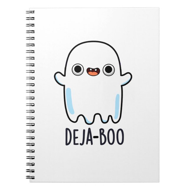 Cuaderno Deja boo lindo juego de halloween (Frente)
