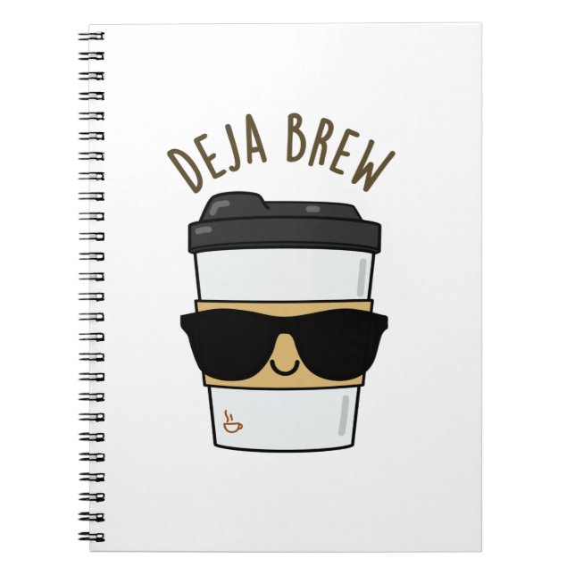 Cuaderno Deja Brew Chiste Divertido de Café (Frente)