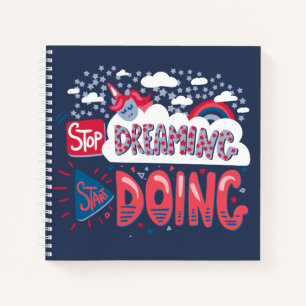 Cuaderno Deja de soñar, empieza a hacer azul marino