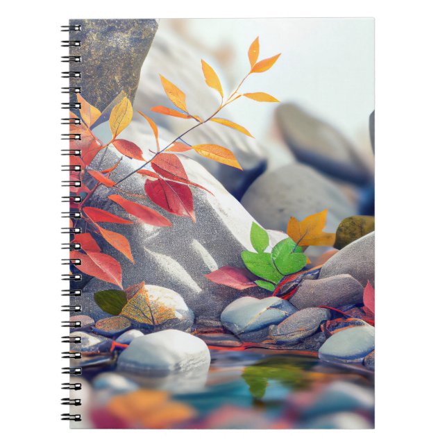 Cuaderno Deja guijarros tranquilos y tranquilos ríos tranqu (Frente)