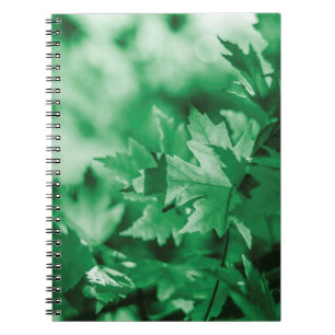 Cuaderno Deja la naturaleza de fondo verde