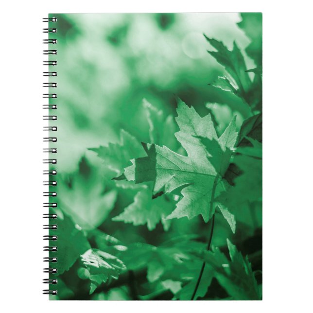 Cuaderno Deja la naturaleza de fondo verde (Frente)
