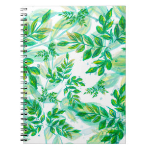 Cuaderno Deja la planta natural de patrón verde