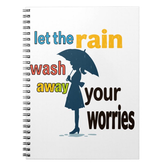 Cuaderno Deja que la lluvia lave tus preocupaciones (Frente)