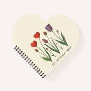 Cuaderno Deja que tu corazón floral de tulipanes crezca Art