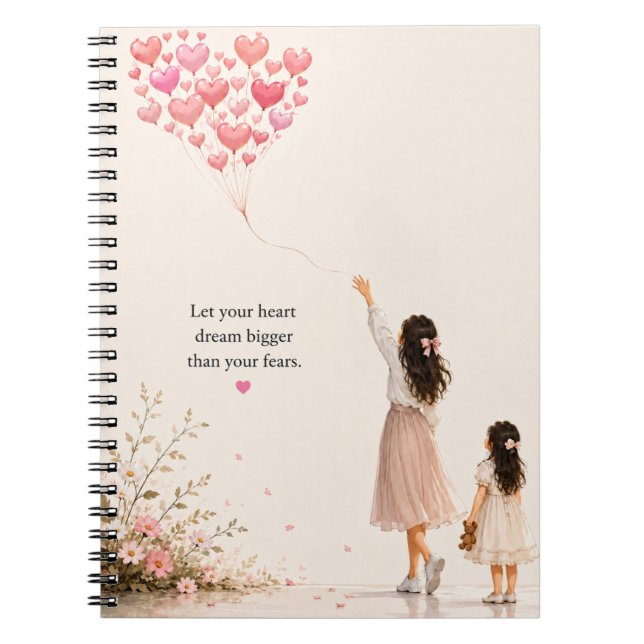 Cuaderno Deja que tu corazón sueñe más que tus miedos | Lin (Frente)