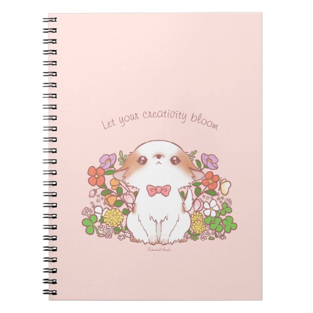 Cuaderno Deja que tu creatividad florezca Mochi y Flores  (Frente)