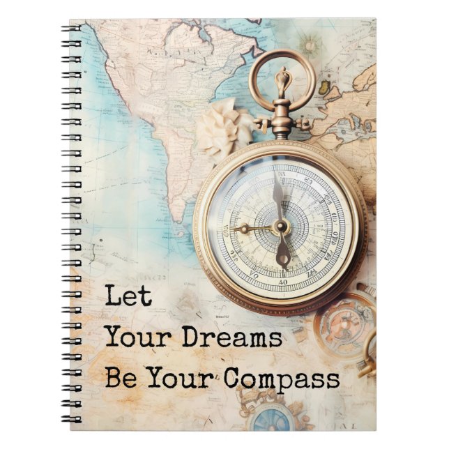 Cuaderno Deja que tus sueños sean tu brújula (Frente)