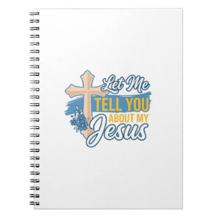 Cuaderno Déjame contarte sobre mi camiseta cristiana de Jes