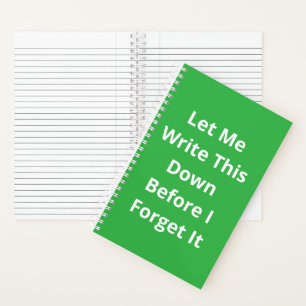 Cuaderno Déjame Escribir Esto Antes de Olvidarlo