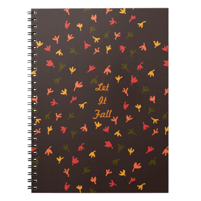 Cuaderno Dejar caer en el bloc de notas (Brown & Naranja) (Frente)