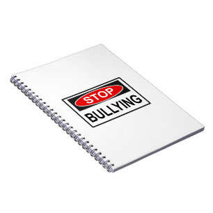 Cuaderno Dejar de bullying Rótulo rojo