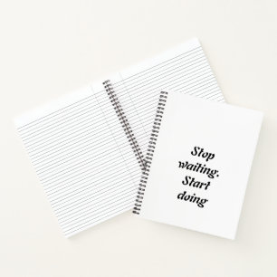 Cuaderno Dejar de esperar a comenzar a hacer - Cita Motivac