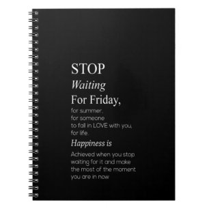 Cuaderno dejar de esperar el viernes