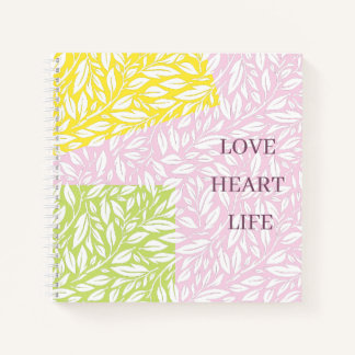 Cuaderno Dejar patrón de obra de arte transparente con bloq