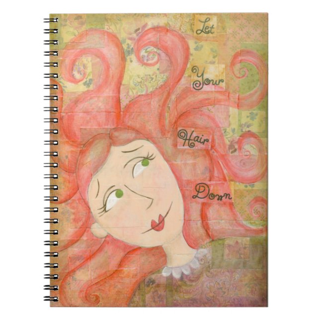 Cuaderno Dejar que el cabello caiga en el bloc de notas de  (Frente)
