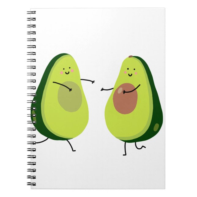 CUADERNO DEJE LOS E.E.U.U. AVOCUDDLE, DISEÑO DEL AGUACATE (Frente)