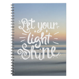 Cuaderno Deje Su Ligera Cita Brillante - Océano Sunset