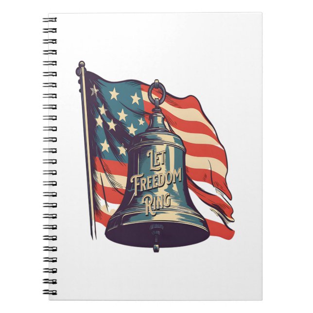 Cuaderno Dejemos que la libertad suene divertida eslogan (Frente)