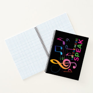 Cuaderno Dejemos que la música hable, notas musicales