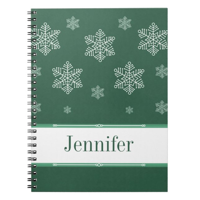 Cuaderno Dejemos que nieve para portátiles, verde (Frente)