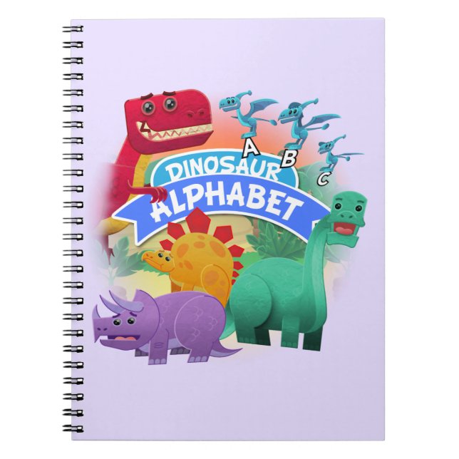 Cuaderno del alfabeto del dinosaurio (Frente)