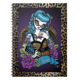 Cuaderno del ángel del leopardo del tatuaje del