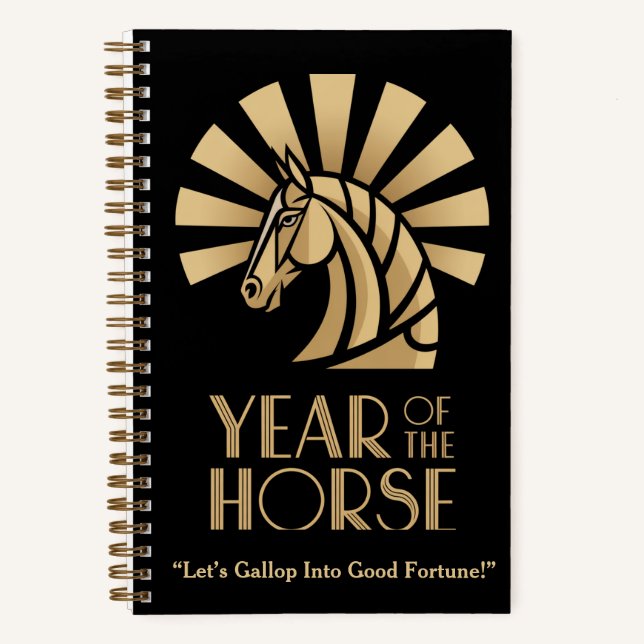 Cuaderno del Año del Caballo del Zodiaco Chino (Anverso)