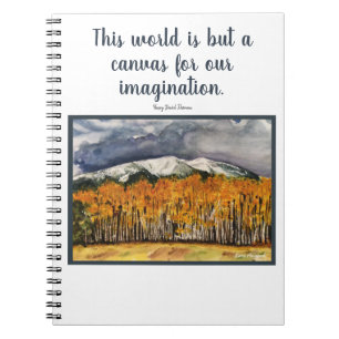 Cuaderno del arte del paisaje de la cita de la
