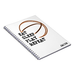 Cuaderno del baloncesto de la repetición de Eat
