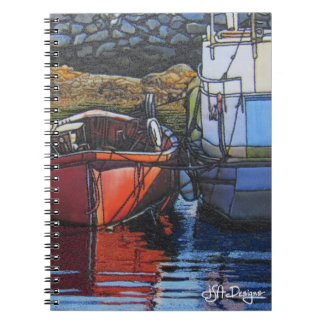 Cuaderno del barco del arte de la materia textil