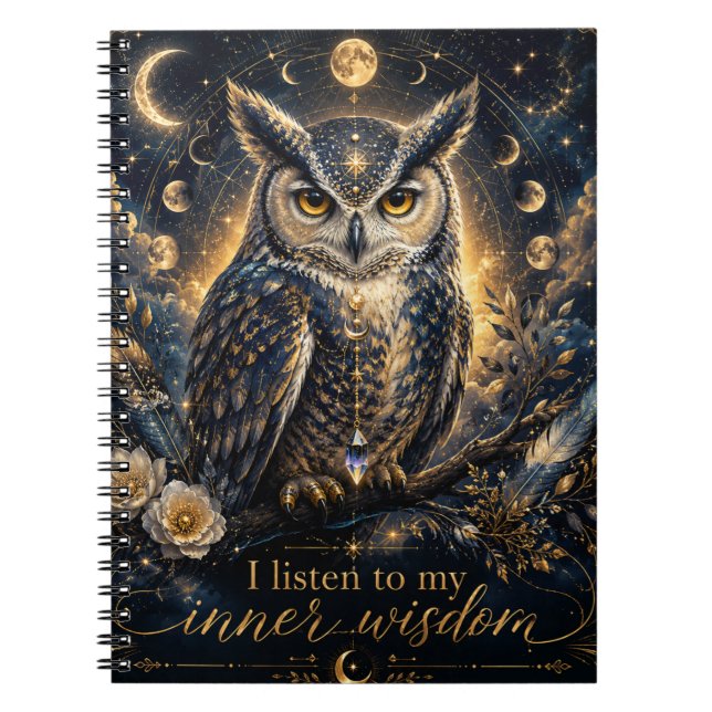 Cuaderno del Búho Celestial Escucho mi Sabiduría I (Frente)