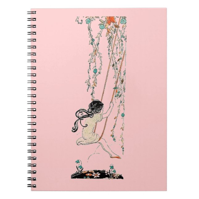 Cuaderno del chica del oscilación del vintage (Frente)